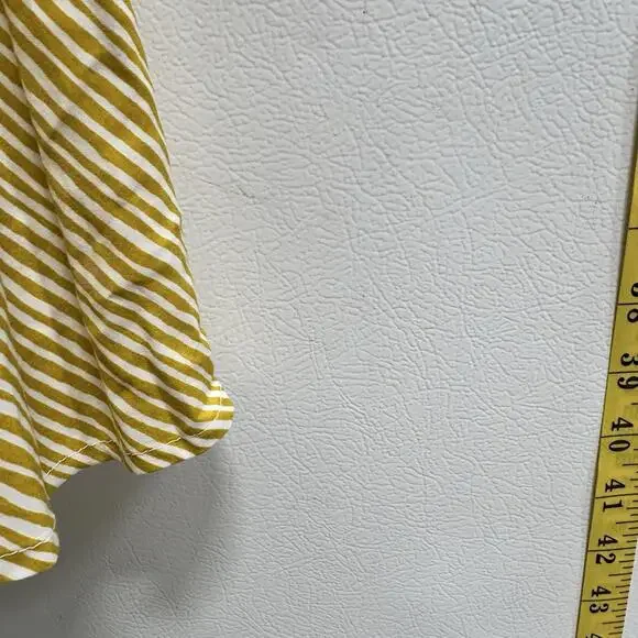 Old Navy Sz XL Mustard Striped Spaghetti Strap Dress And Cardigan Earthy Summer - Picture 8 of 9